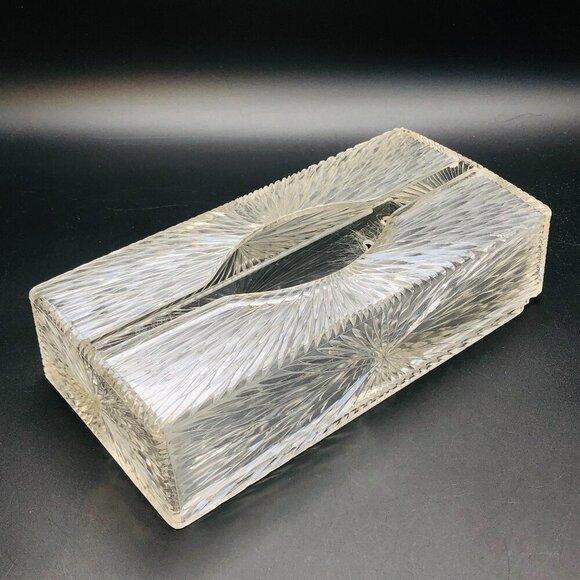 50s Celebrity NY Acrylic Tissue Box Cover Vanity or Wall Mount Hollywood Regency - Picture 1 of 15